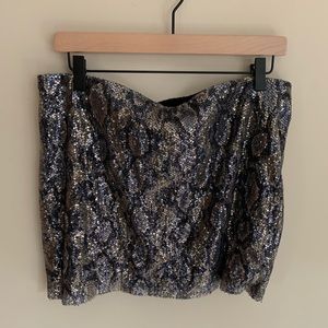 Express Sequin Mini Skirt Size L